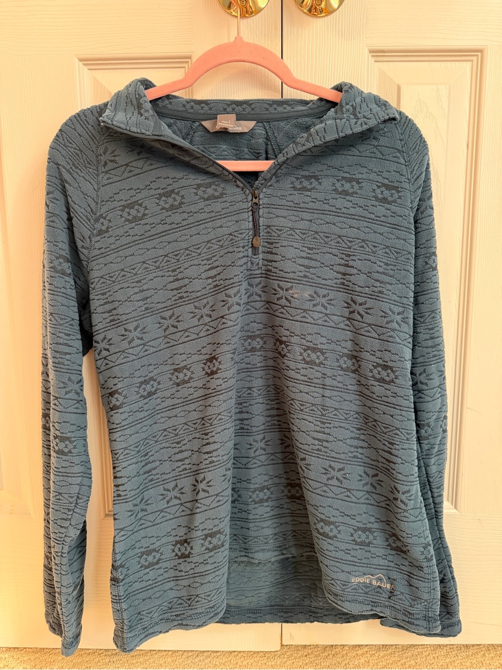 Eddie Bauer Dark Teal Textured Hoodie